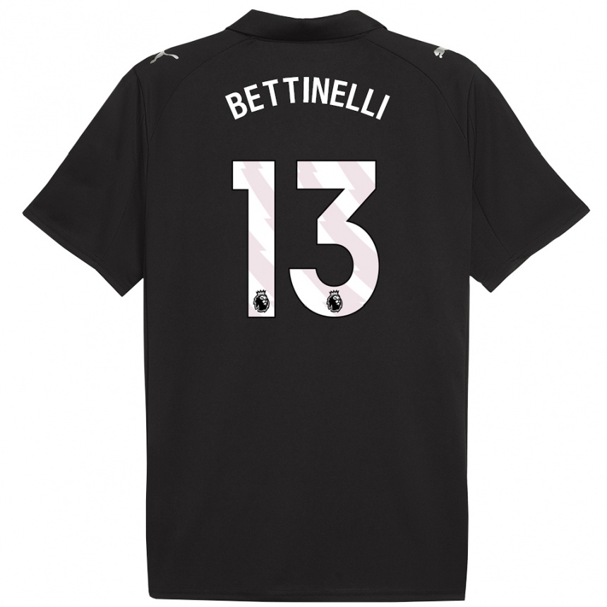 נשים כדורגל מרקוס בטינלי #13 שחור לבן הרחק ג'רזי 2025/26