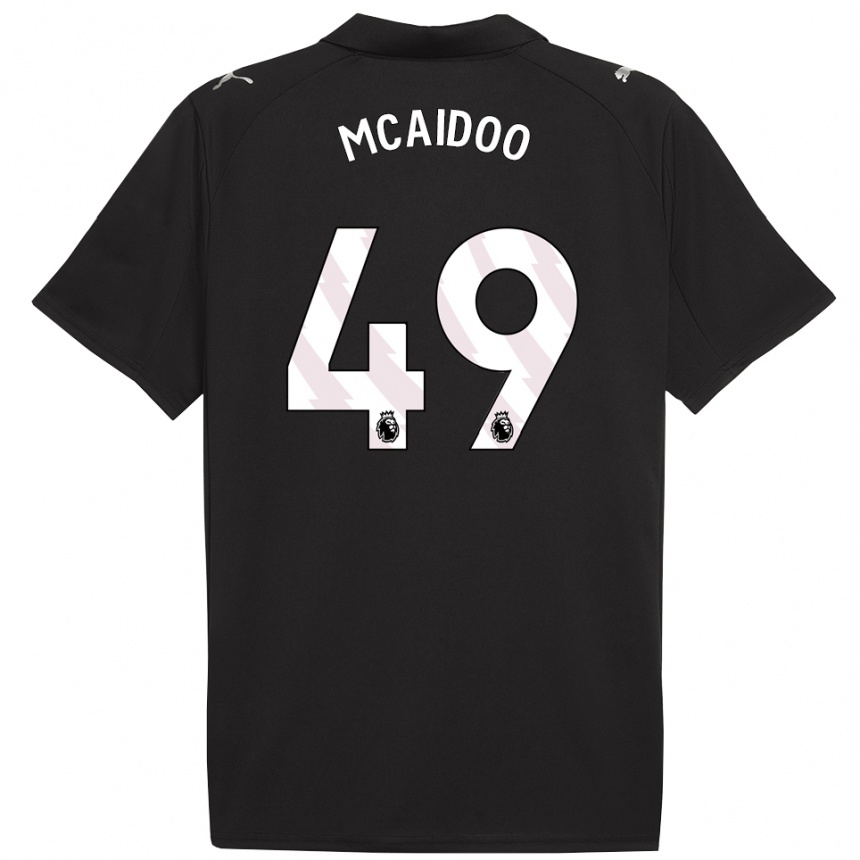 נשים כדורגל Ryan Mcaidoo #49 שחור לבן הרחק ג'רזי 2025/26