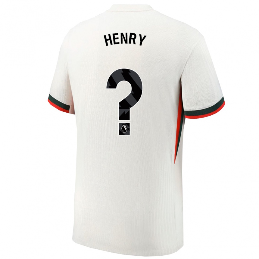 נשים כדורגל Josh Henry #0 לבן ירוק הרחק ג'רזי 2025/26
