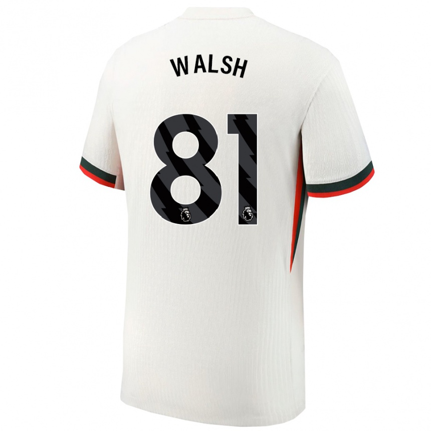 נשים כדורגל Reggie Walsh #81 לבן ירוק הרחק ג'רזי 2025/26