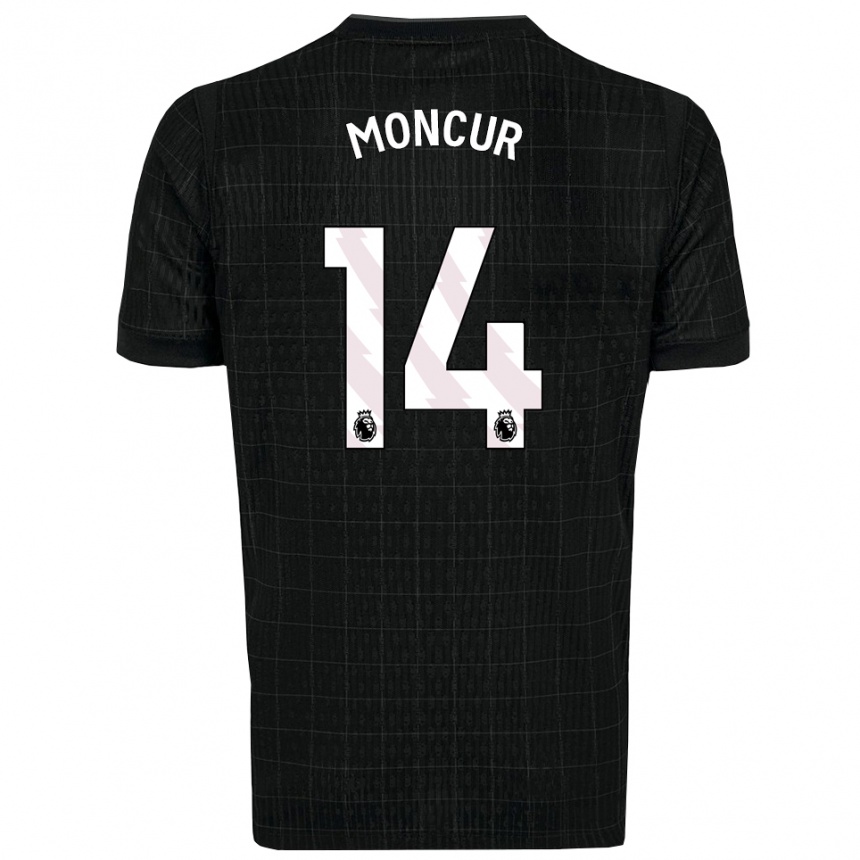 נשים כדורגל Ronny Moncur #14 שחור אפור הרחק ג'רזי 2025/26