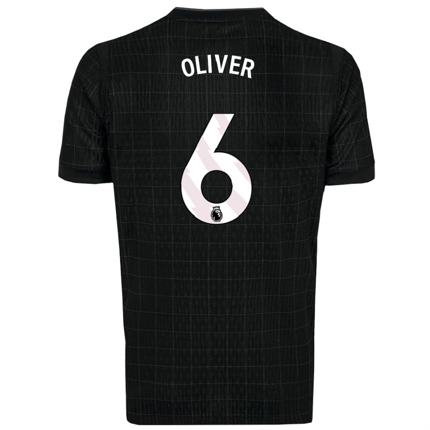 נשים כדורגל Dexter Oliver #6 שחור אפור הרחק ג'רזי 2025/26