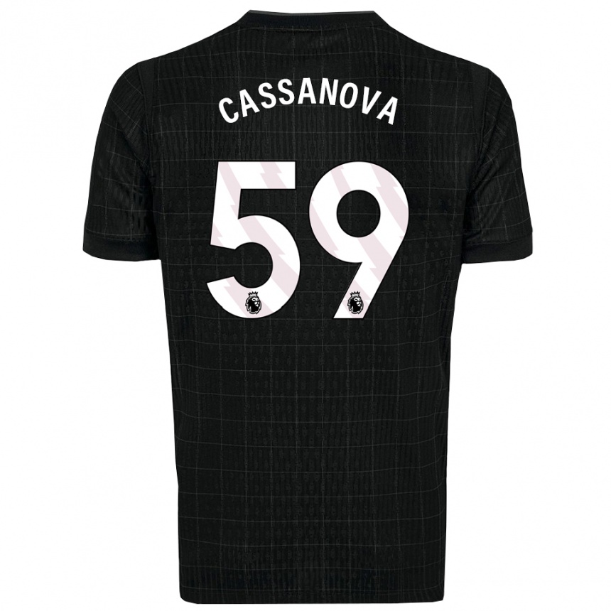 נשים כדורגל דנטה קסנובה #59 שחור אפור הרחק ג'רזי 2025/26