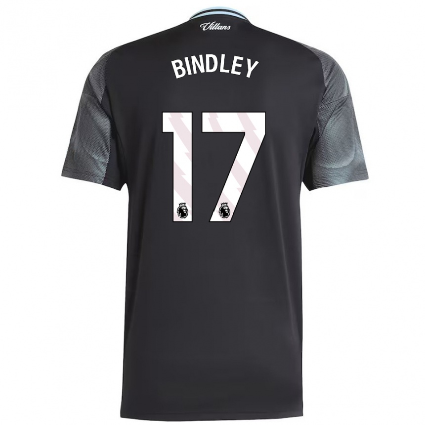 נשים כדורגל Oliver Bindley #17 שחור תכלת הרחק ג'רזי 2025/26