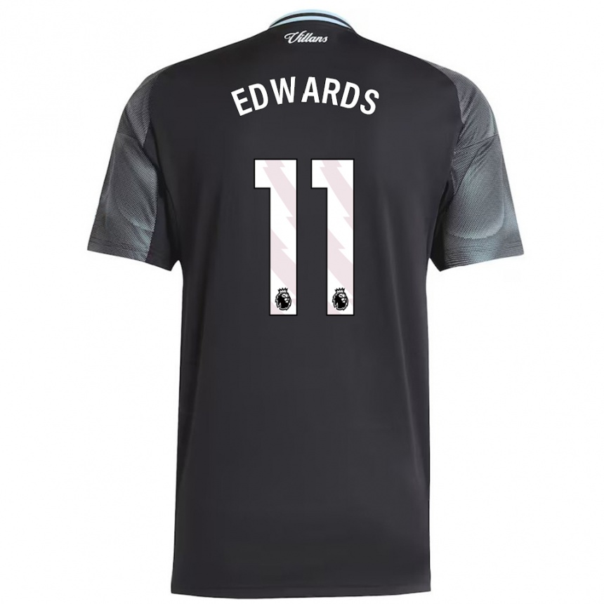 נשים כדורגל I-Lani Edwards #11 שחור תכלת הרחק ג'רזי 2025/26