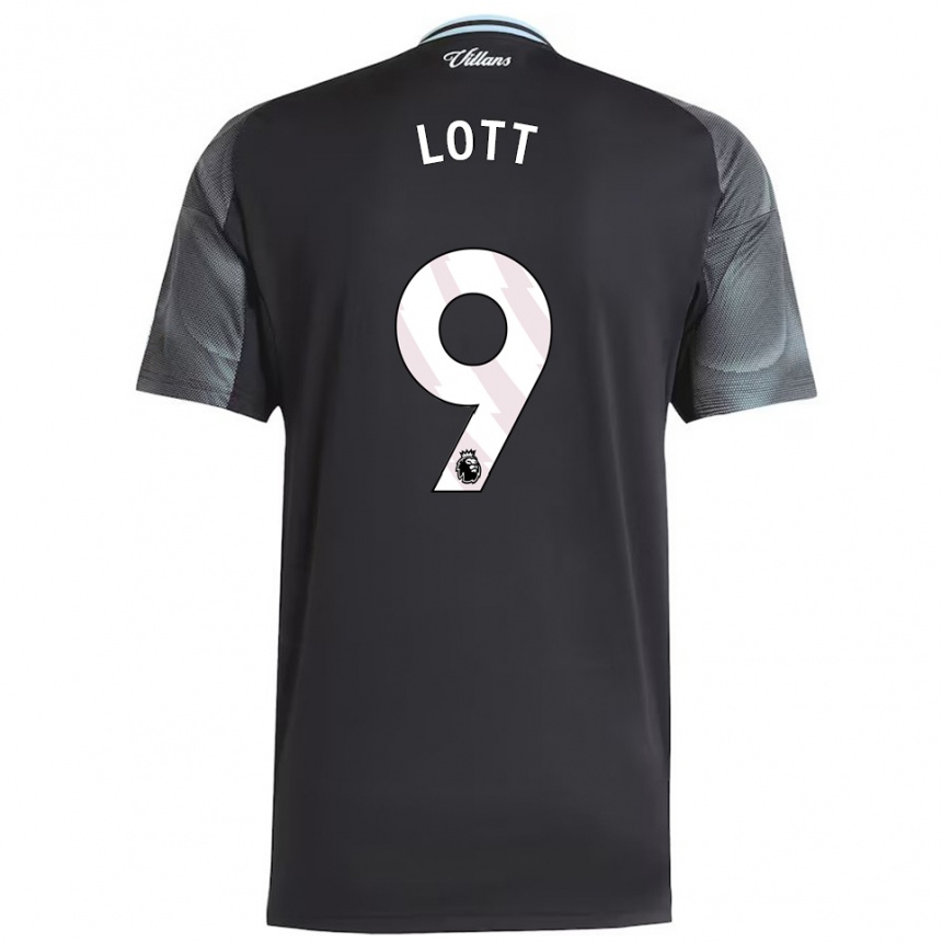 נשים כדורגל Max Lott #9 שחור תכלת הרחק ג'רזי 2025/26