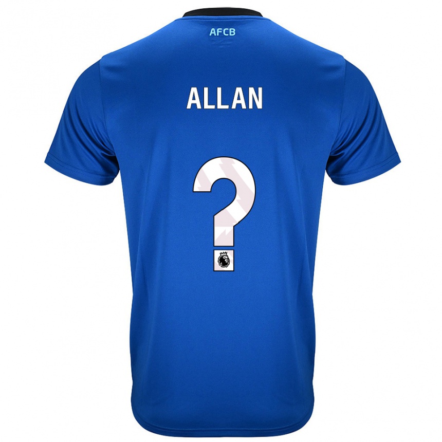 נשים כדורגל Mack Allan #0 כחול שחור הרחק ג'רזי 2025/26