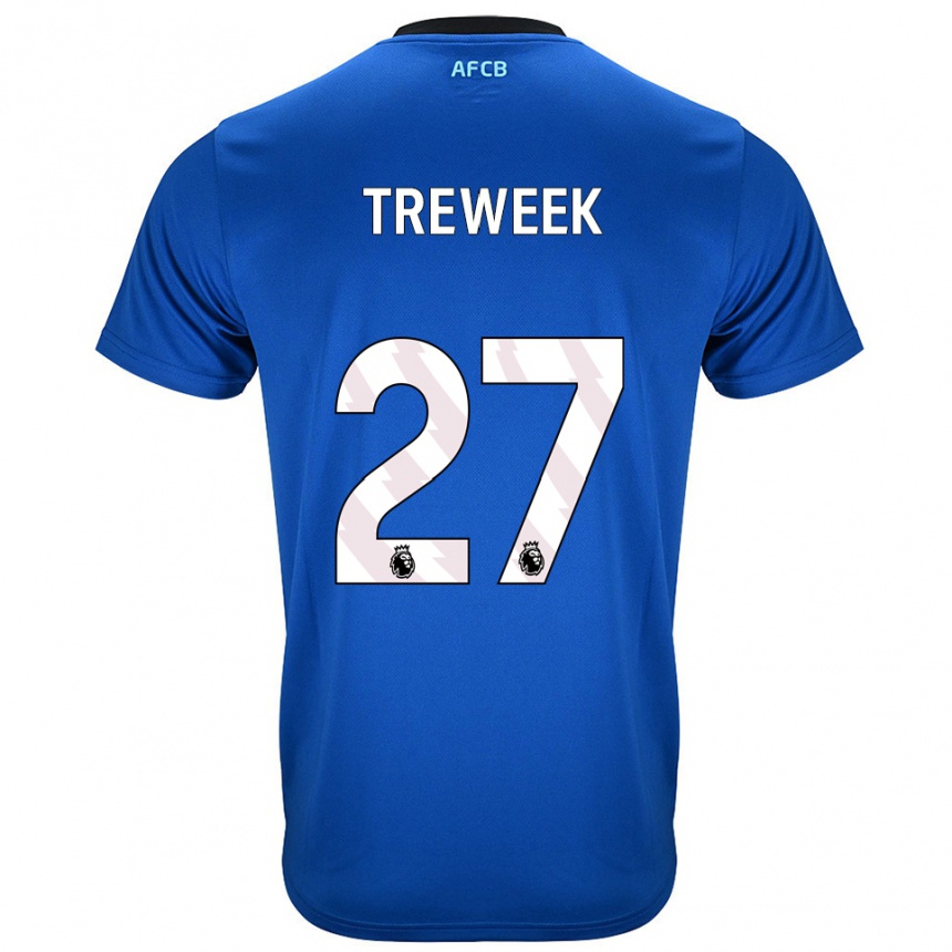 נשים כדורגל Amber Treweek #27 כחול שחור הרחק ג'רזי 2025/26