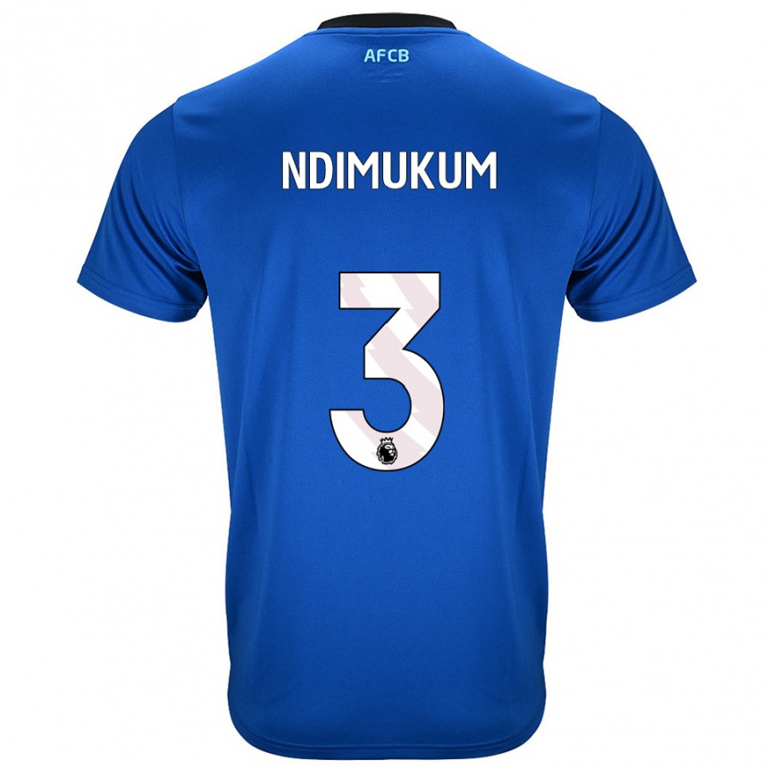 נשים כדורגל Dane Ndimukum #3 כחול שחור הרחק ג'רזי 2025/26