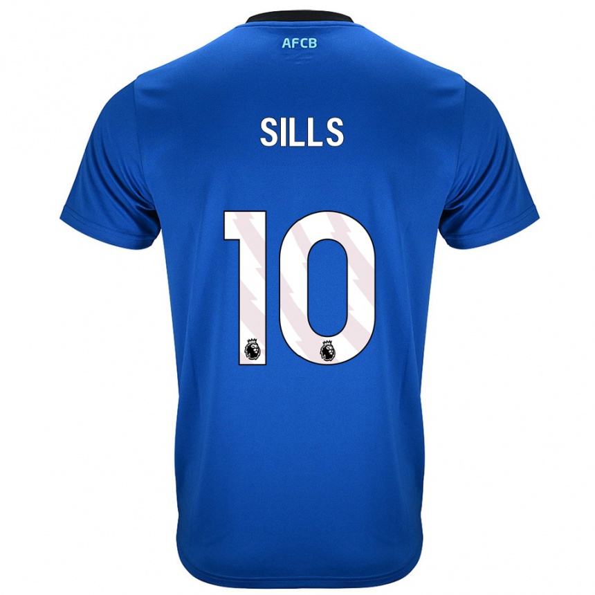 נשים כדורגל Ethan Sills #10 כחול שחור הרחק ג'רזי 2025/26
