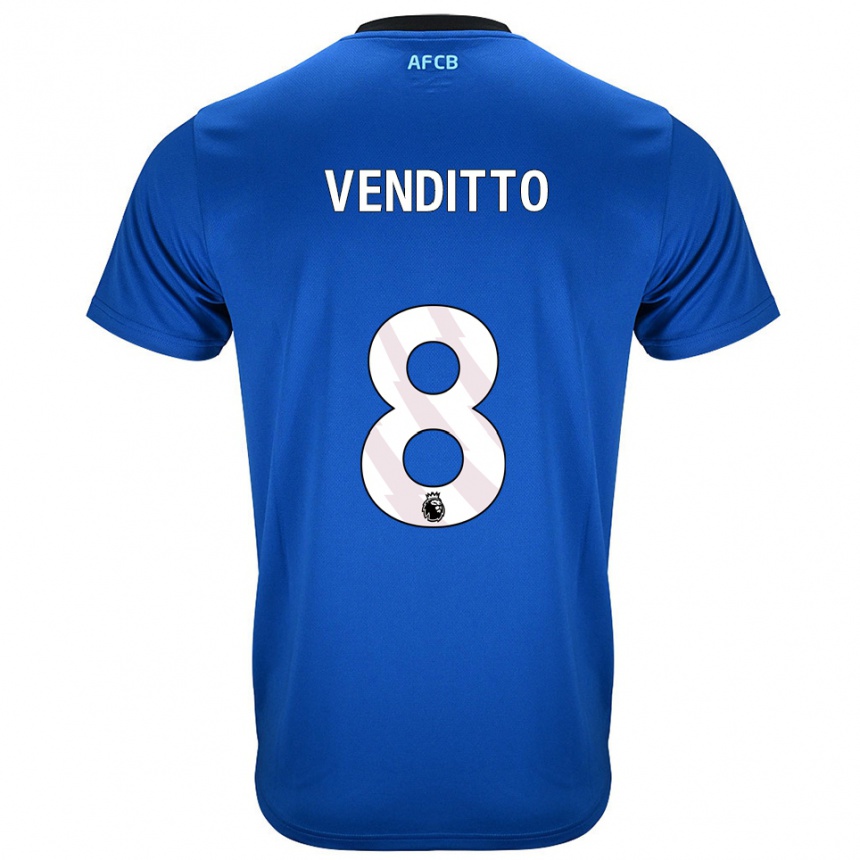 נשים כדורגל Olivia Venditto #8 כחול שחור הרחק ג'רזי 2025/26