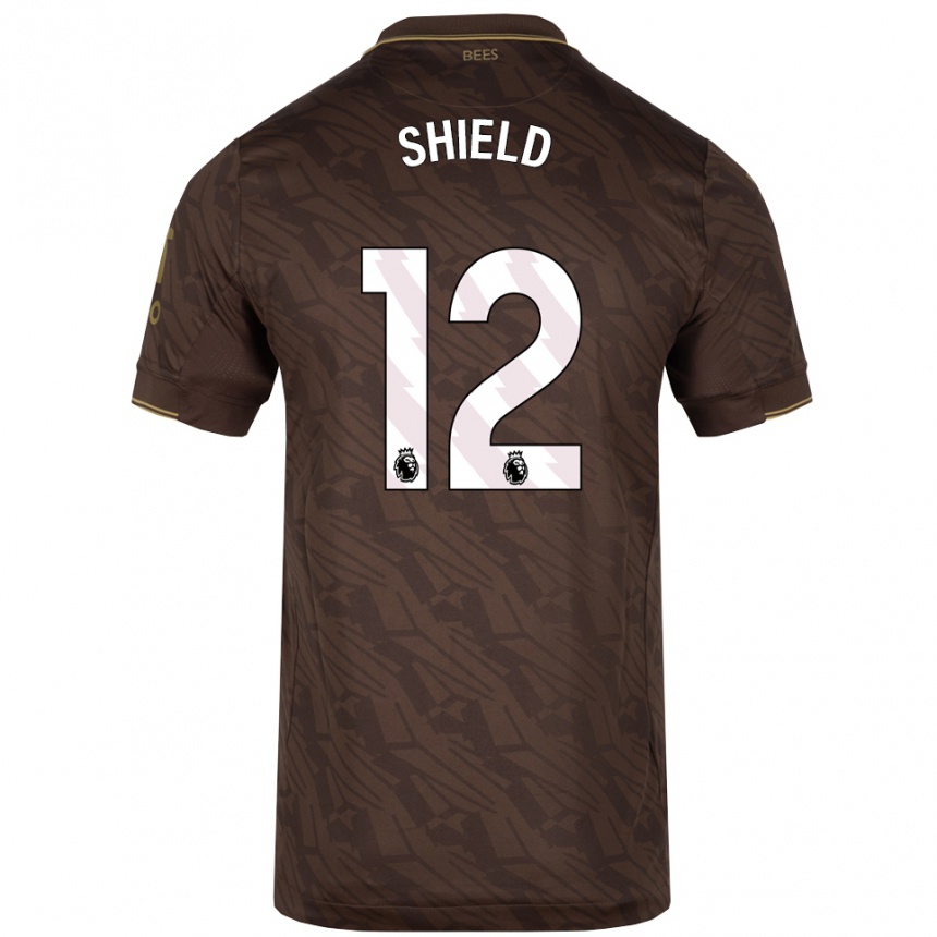 נשים כדורגל Ollie Shield #12 חום זהב הרחק ג'רזי 2025/26