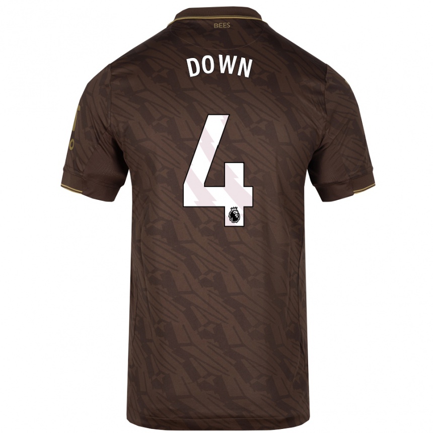 נשים כדורגל Alissa Down #4 חום זהב הרחק ג'רזי 2025/26