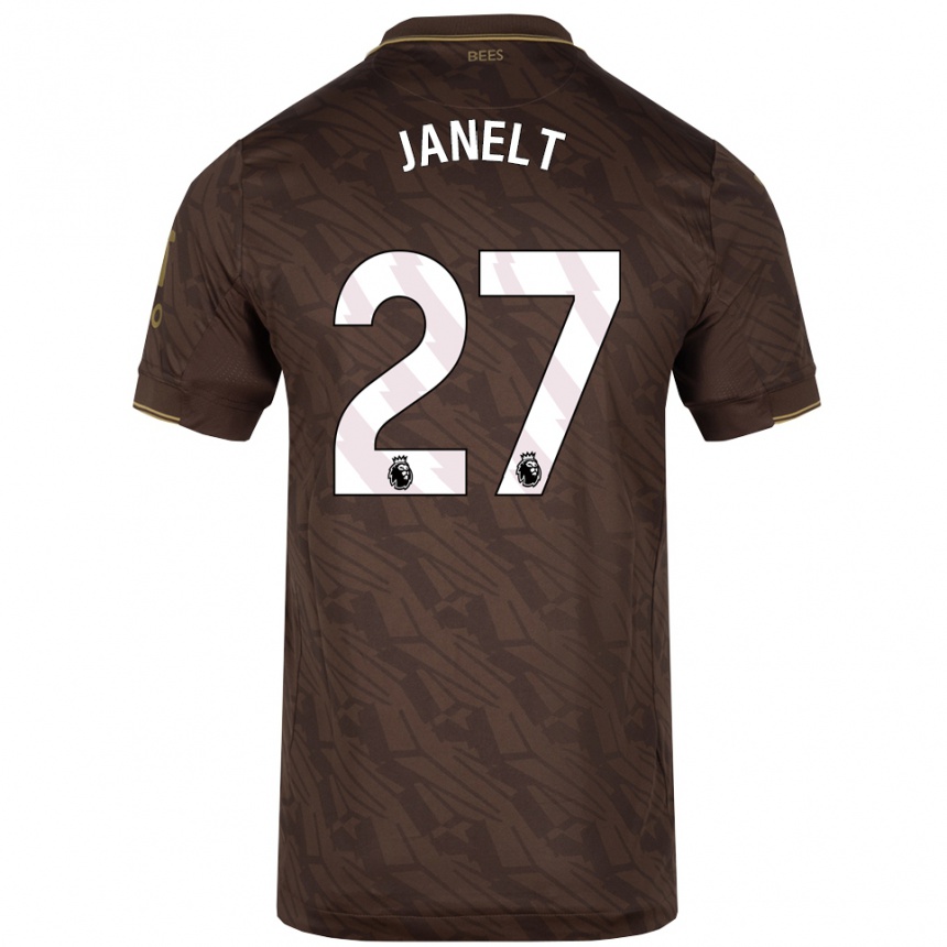 נשים כדורגל Vitaly Janelt #27 חום זהב הרחק ג'רזי 2025/26