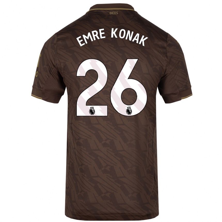 נשים כדורגל Yunus Emre Konak #26 חום זהב הרחק ג'רזי 2025/26