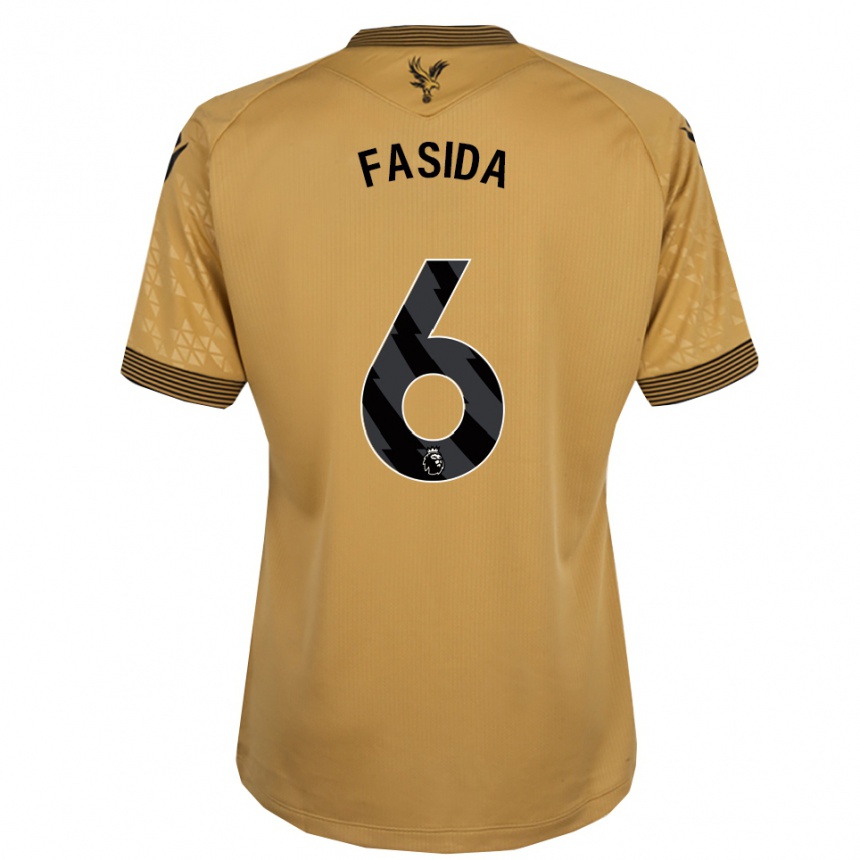 נשים כדורגל Jacob Fasida #6 זהב שחור הרחק ג'רזי 2025/26
