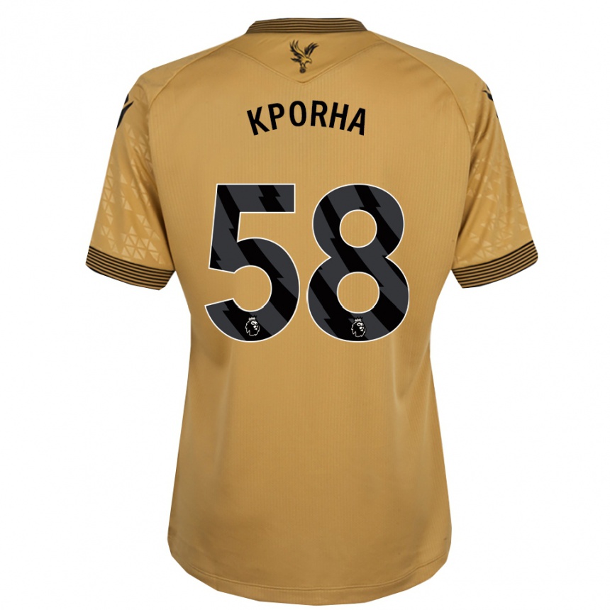 נשים כדורגל Caleb Kporha #58 זהב שחור הרחק ג'רזי 2025/26