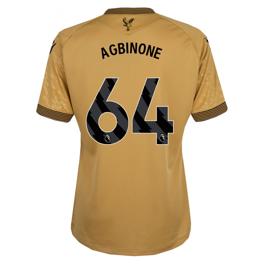 נשים כדורגל Asher Agbinone #64 זהב שחור הרחק ג'רזי 2025/26