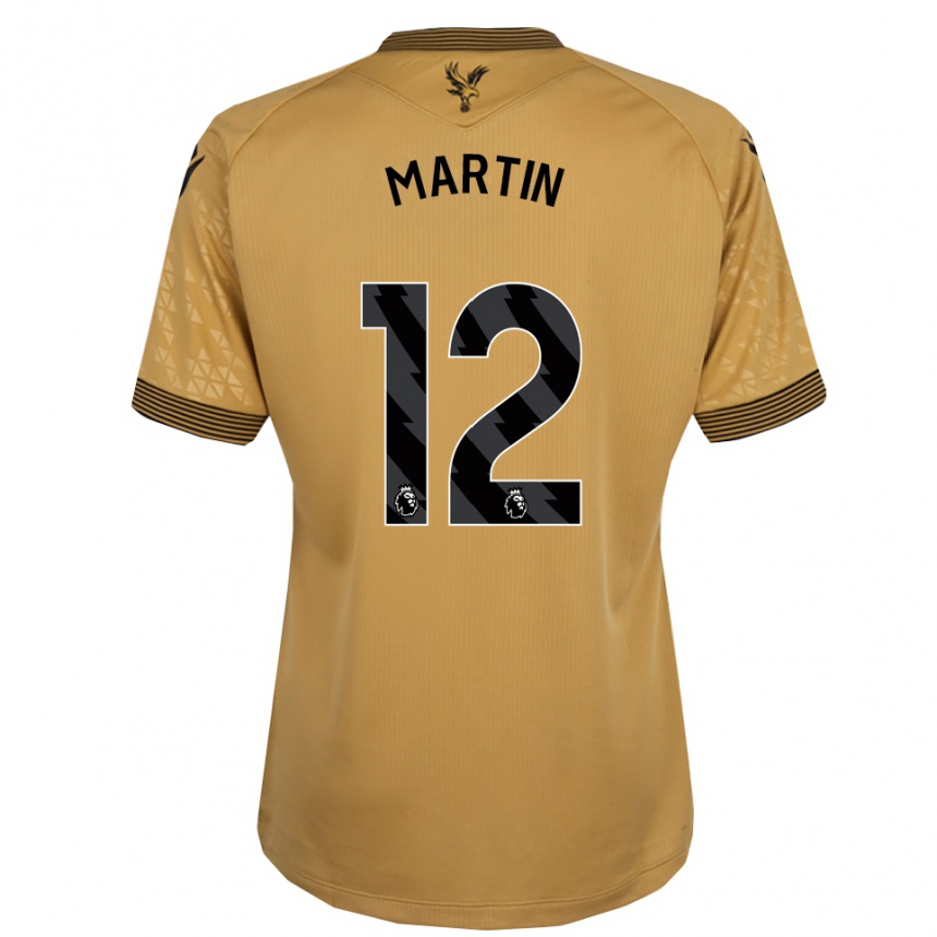 נשים כדורגל Donte Martin #12 זהב שחור הרחק ג'רזי 2025/26