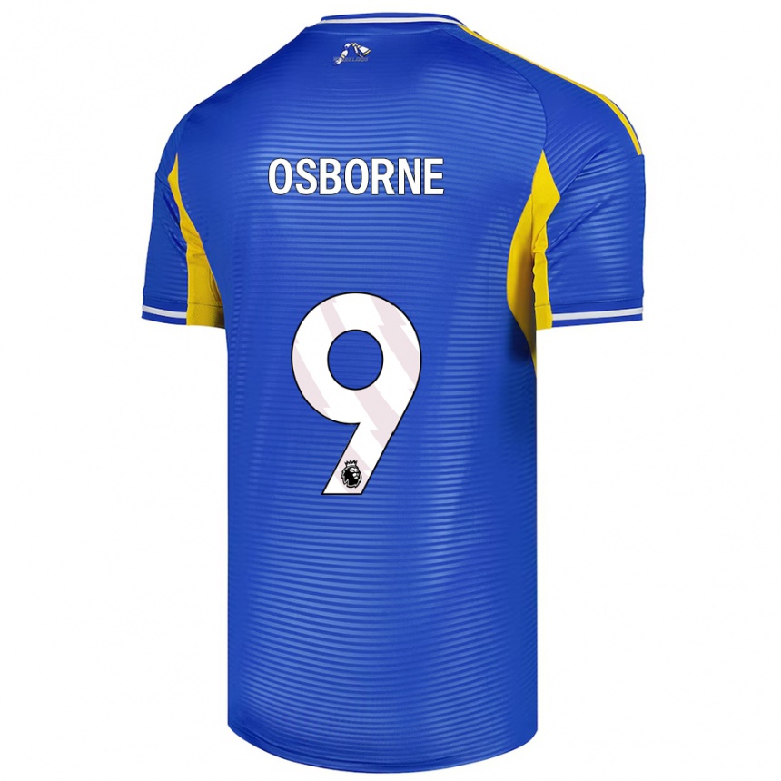 נשים כדורגל Jemimah Osborne #9 כחול צהוב הרחק ג'רזי 2025/26