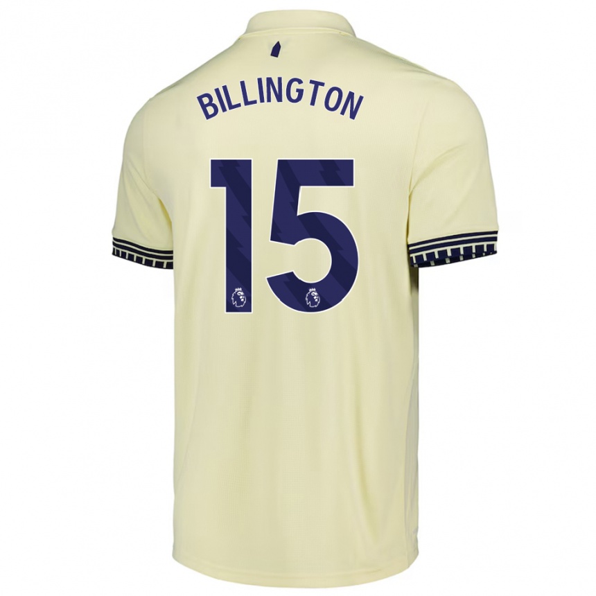 נשים כדורגל Harvey Billington #15 לבן מלוכלך שחור הרחק ג'רזי 2025/26