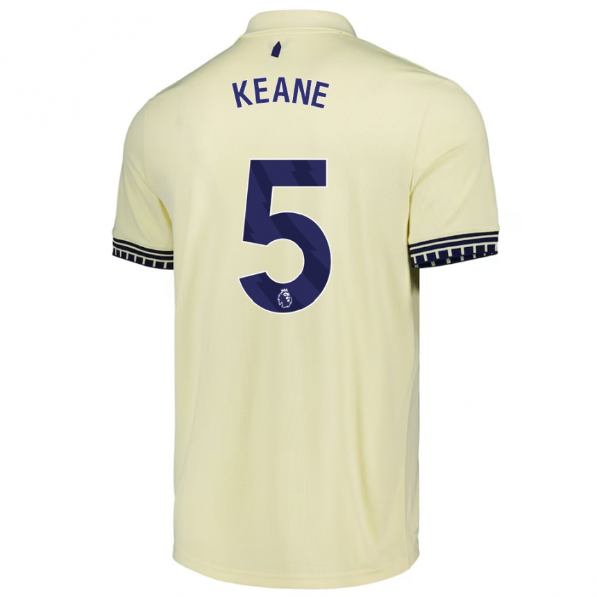 נשים כדורגל מייקל קין #5 לבן מלוכלך שחור הרחק ג'רזי 2025/26