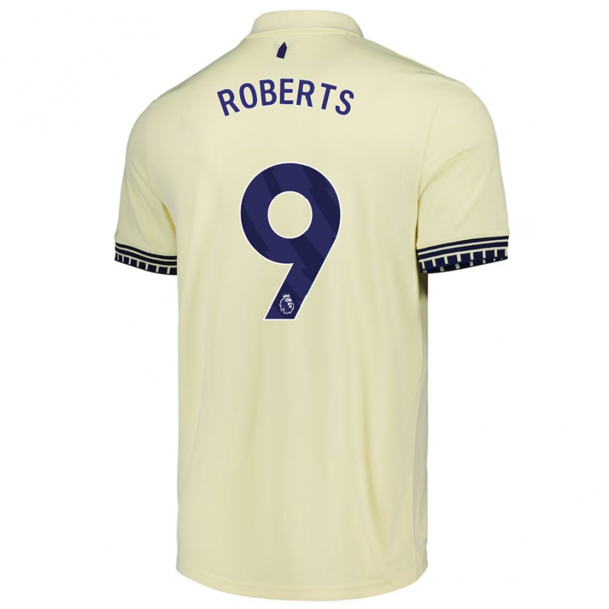 נשים כדורגל Ray Roberts #9 לבן מלוכלך שחור הרחק ג'רזי 2025/26