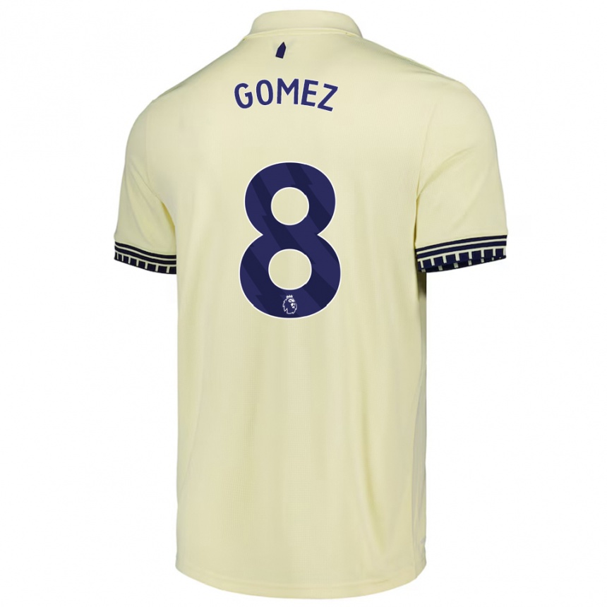 נשים כדורגל Francis Gomez #8 לבן מלוכלך שחור הרחק ג'רזי 2025/26