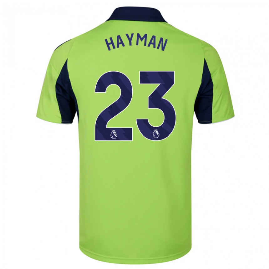 נשים כדורגל Alex Hayman #23 ירוק נייבי לבן הרחק ג'רזי 2025/26