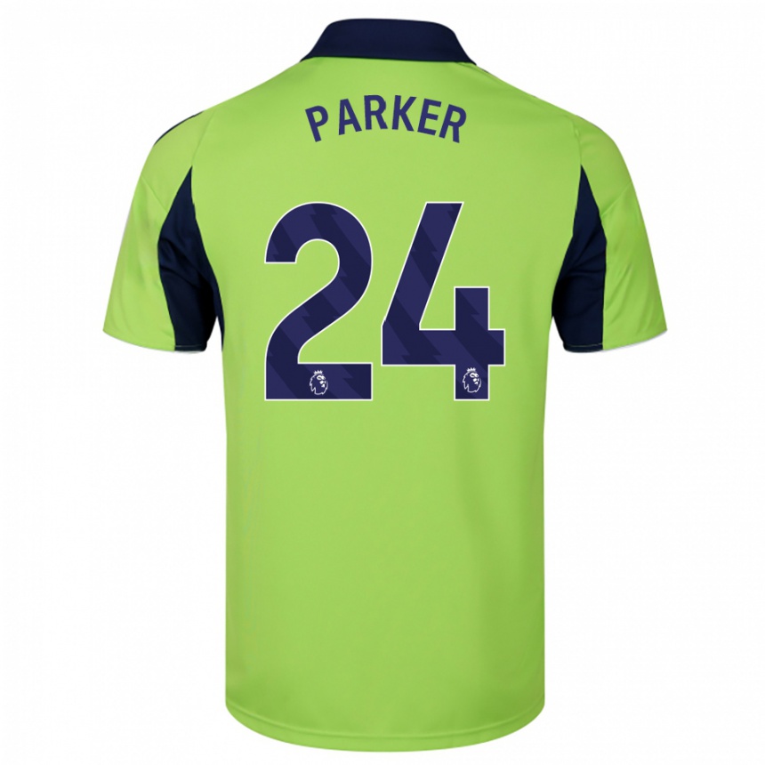 נשים כדורגל Beau Parker #24 ירוק נייבי לבן הרחק ג'רזי 2025/26