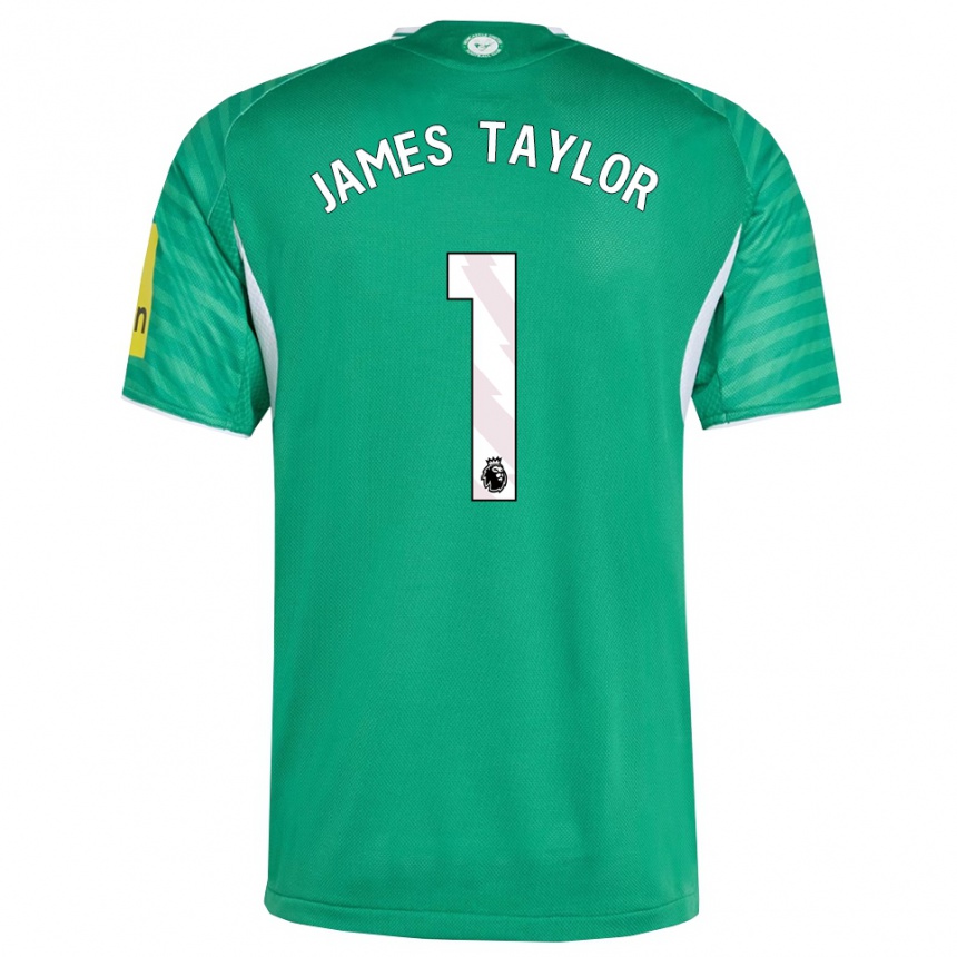 נשים כדורגל James Taylor #1 ירוק לבן הרחק ג'רזי 2025/26