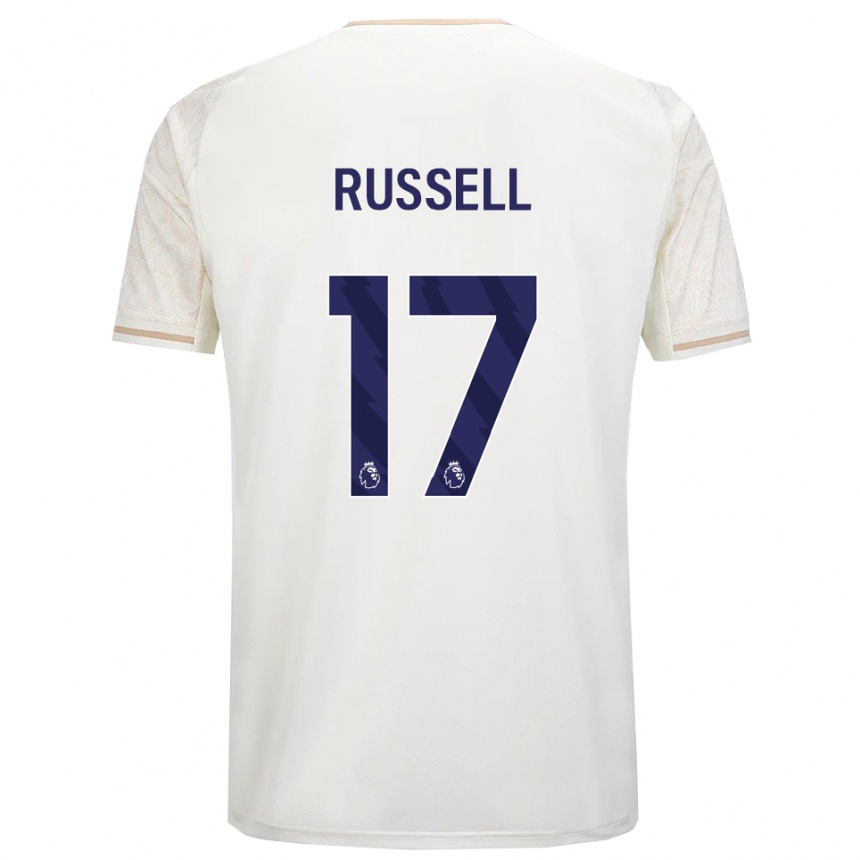 נשים כדורגל Blaine Russell #17 לבן מלוכלך שחור הרחק ג'רזי 2025/26