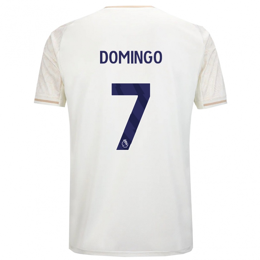 נשים כדורגל סופי דומינגו #7 לבן מלוכלך שחור הרחק ג'רזי 2025/26
