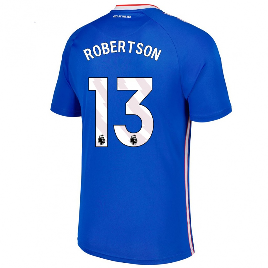 נשים כדורגל Finley Robertson #13 כחול לבן הרחק ג'רזי 2025/26