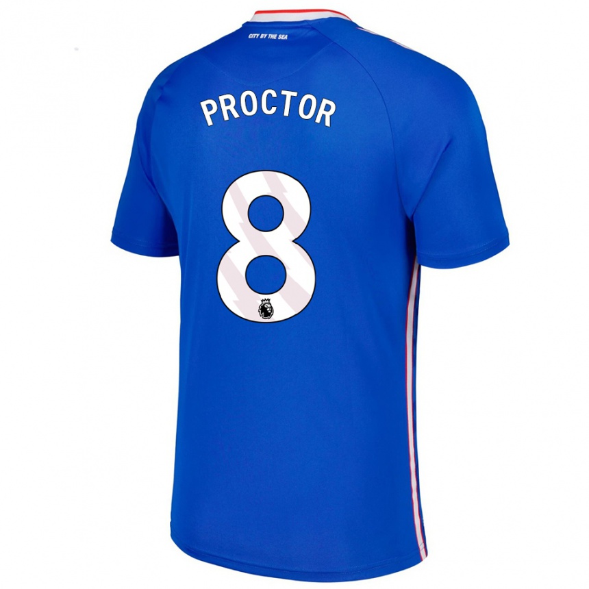 נשים כדורגל Tom Proctor #8 כחול לבן הרחק ג'רזי 2025/26
