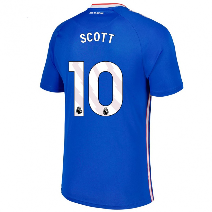 נשים כדורגל Felix Scott #10 כחול לבן הרחק ג'רזי 2025/26