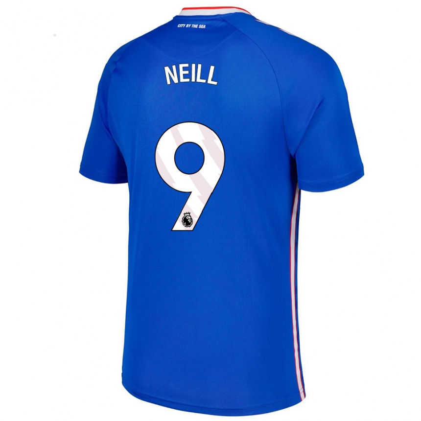 נשים כדורגל Marcus Neill #9 כחול לבן הרחק ג'רזי 2025/26