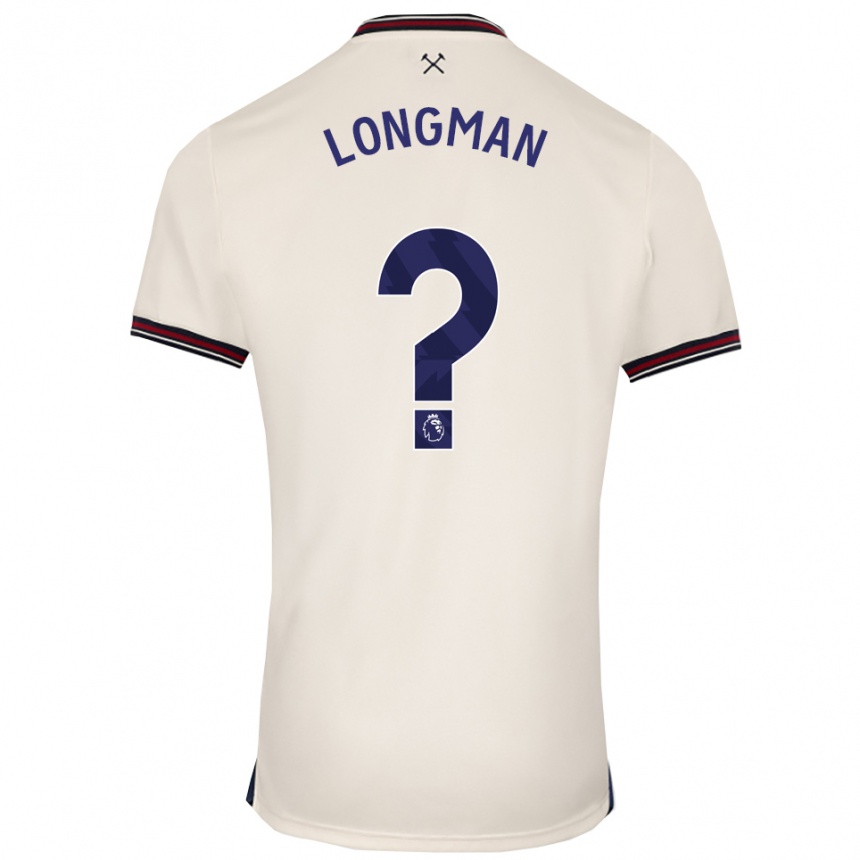 נשים כדורגל Jude Longman #0 לבן מלוכלך הרחק ג'רזי 2025/26
