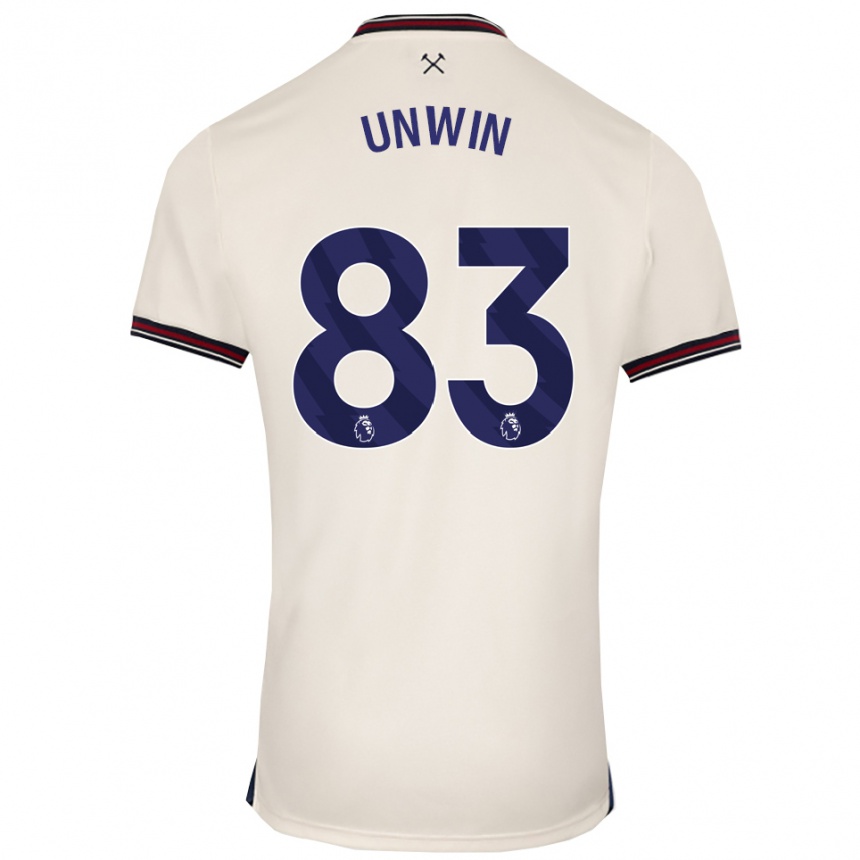 נשים כדורגל Jonathan Unwin #83 לבן מלוכלך הרחק ג'רזי 2025/26