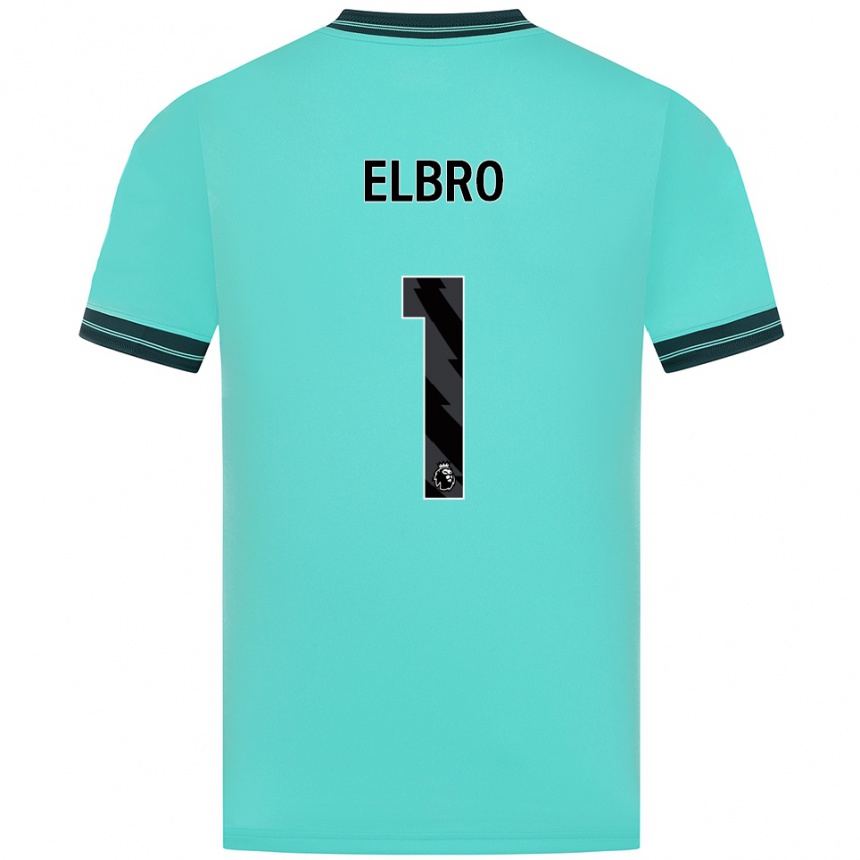 נשים כדורגל Maddie Elbro #1 תכלת ירוק הרחק ג'רזי 2025/26