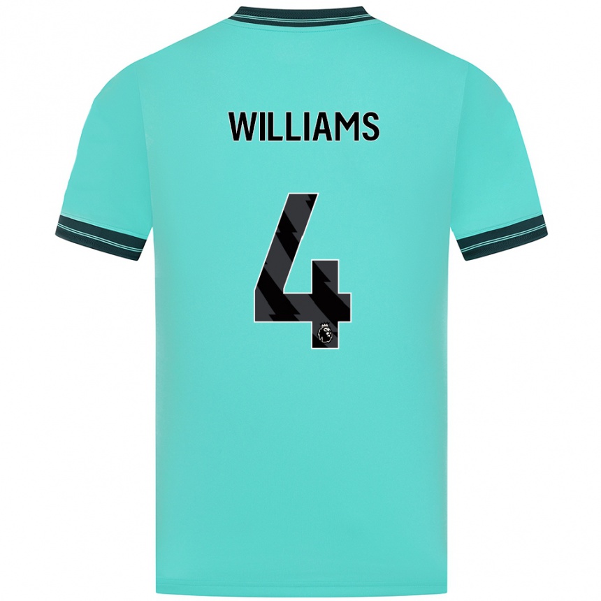 נשים כדורגל Ashton Williams #4 תכלת ירוק הרחק ג'רזי 2025/26
