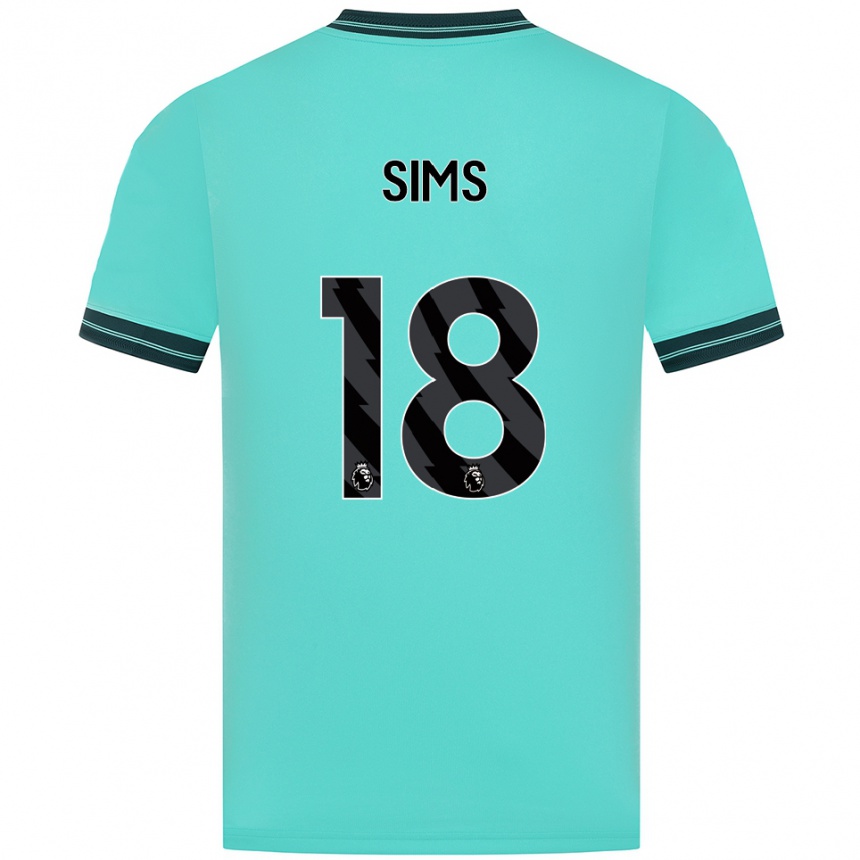 נשים כדורגל Amy Sims #18 תכלת ירוק הרחק ג'רזי 2025/26