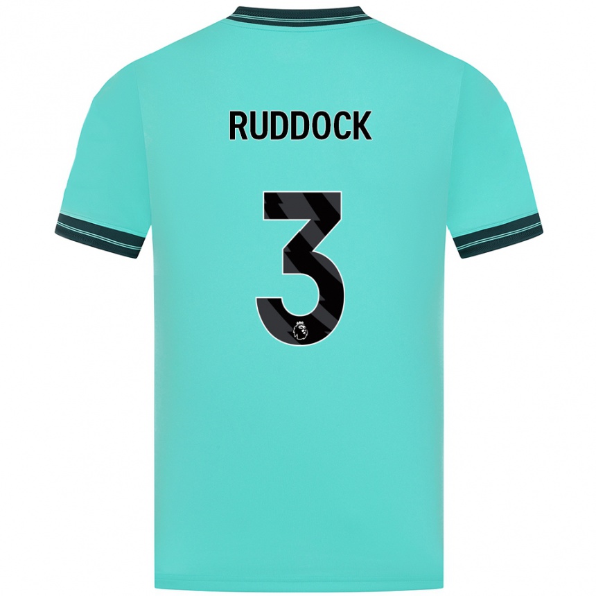 נשים כדורגל Max Ruddock #3 תכלת ירוק הרחק ג'רזי 2025/26
