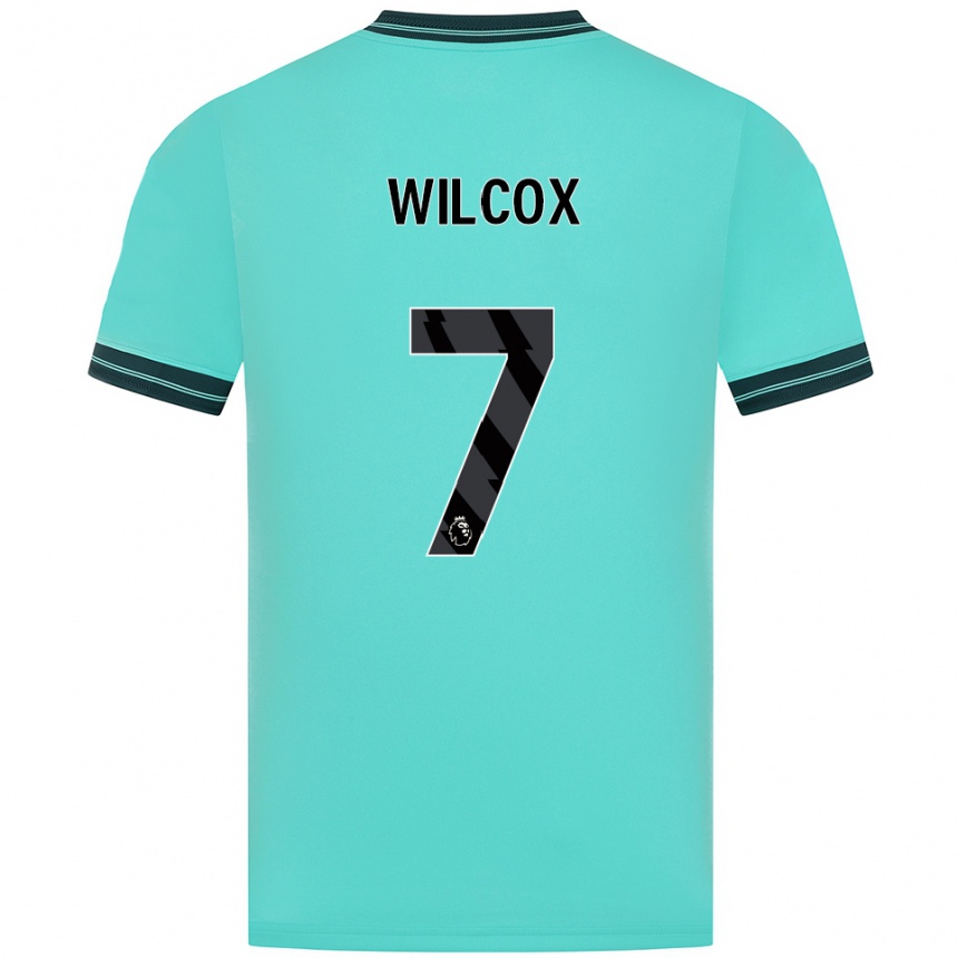 נשים כדורגל Jake Wilcox #7 תכלת ירוק הרחק ג'רזי 2025/26
