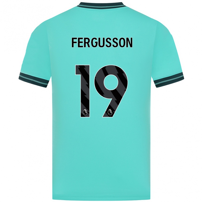 נשים כדורגל Liv Fergusson #19 תכלת ירוק הרחק ג'רזי 2025/26