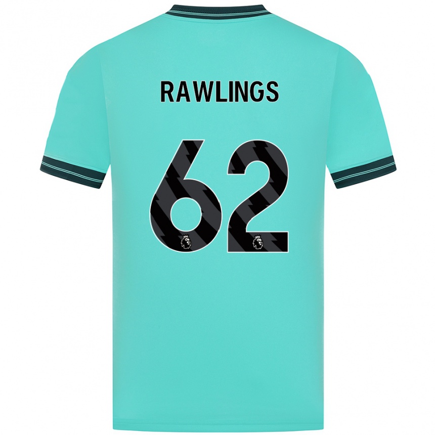 נשים כדורגל Luke Rawlings #62 תכלת ירוק הרחק ג'רזי 2025/26