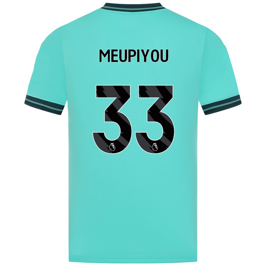 נשים כדורגל Bastien Meupiyou #33 תכלת ירוק הרחק ג'רזי 2025/26