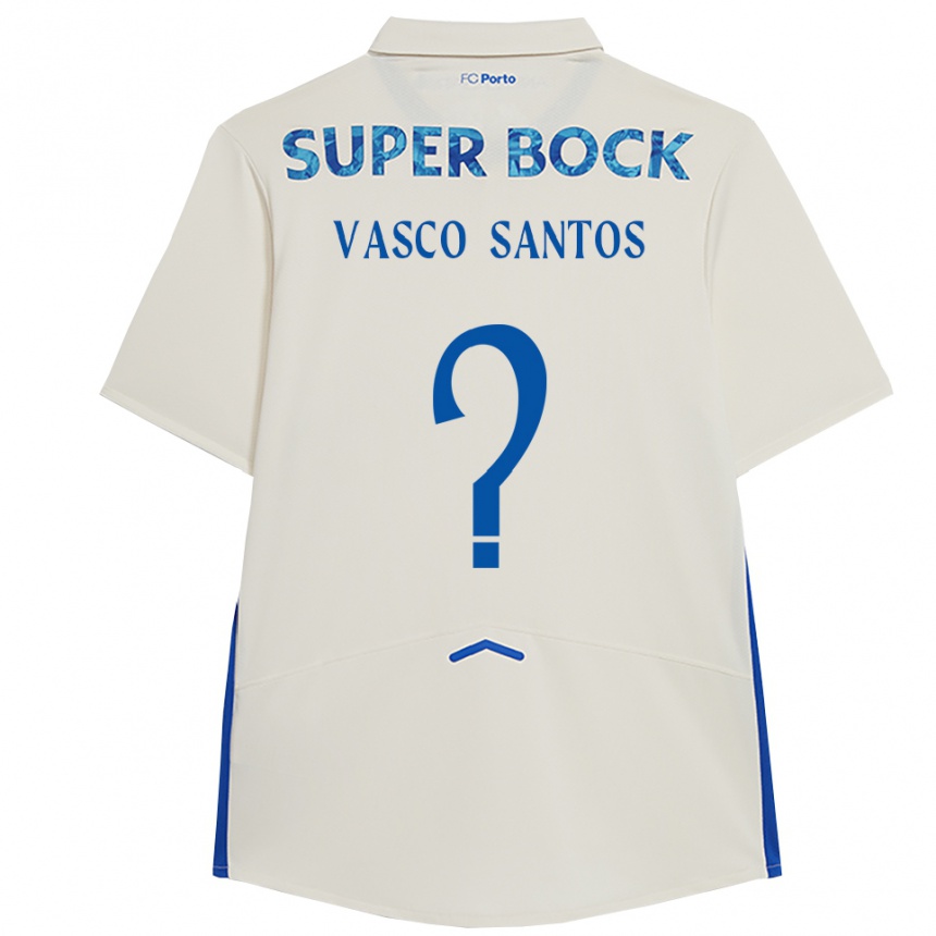 נשים כדורגל Vasco Santos #0 לבן כחול ג'רזי קיט שלישי 2025/26