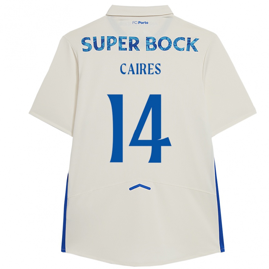 נשים כדורגל Tiago Caires #14 לבן כחול ג'רזי קיט שלישי 2025/26