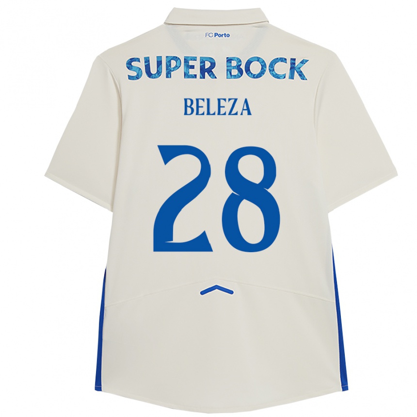 נשים כדורגל Tatiana Beleza #28 לבן כחול ג'רזי קיט שלישי 2025/26